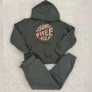Boys Cotton On Kids 'Young Free Wild' Hoodie & Joggers Set
